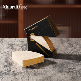 Mongdio coffee filter paper v60 drip coffee filter paper espresso coffee filter paper v-shaped natural color 101 filter paper 100 pieces