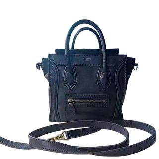 Hermes second-hand 99 new c celine black lychee leather smiley bag hand-held shoulder cross-body women's bag c coach black hand-held one-shoulder cross-body women's bag 97 new all-leather micro nano color-blocked smiley bag