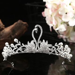 Bai qixin's birthday crown headdress, eighteen-year-old coming-of-age ceremony, certificate and proposal, children's performance headband, high-end hair accessories, swan crown