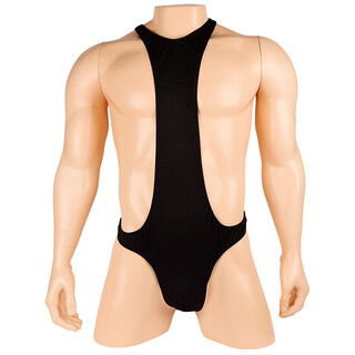 Ye zimei sexy underwear men's one-piece underwear men's black thong sexy camisole one-piece vest black one size
