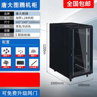 Tangda totem network cabinet server 2 meters 1.8 meters 1.6 meters 1.2 meters 1 meter 42u22u18u weak current power amplifier 1.2 meters engineering model server cabinet depth 1000 0x0x0cm