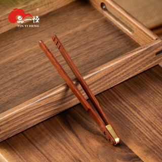 Pinyiheng chinese solid wood tea clip kung fu tea set accessories tea ceremony non-slip cup clip tea drinking tools tea brewing tea cup tweezers fine red sandalwood tea clip