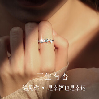 Manhe s999 pure silver couple engagement ring women's wedding diamond ring men's adjustable light luxury and high-end sense