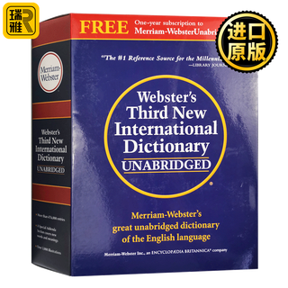 Hardcover merriam-webster's international dictionary third edition webster's third new international dictionary english original
