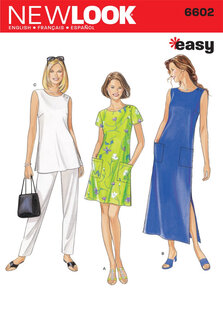 New looklook sewing pattern 6602 misses dresses
