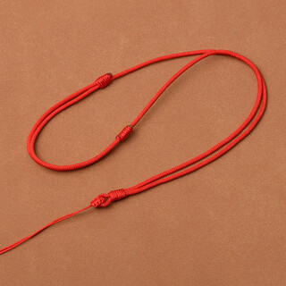 Beautifully made high-quality hand-woven diamond knot pendant jade pendant pendant rope necklace rope men and women simple gold lanyard red rope diamond knot plain rope red 1 piece