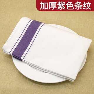 Fengxi colored pure cotton napkin cloth, thickened flower folding cloth for western restaurants, lint-free clean cloth for restaurant and hotel cup napkins, dark purple 35*50cm