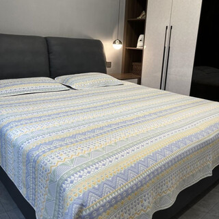 Class a six-layer pure cotton gauze soft mat baby sleeping mat, bed sheet, machine washable double-sided, usable in all seasons, single soft mat milan (shrinkage rate 10%, don’t make it too small) 240cm*250cm (horizontal grain) shrunk 220*230