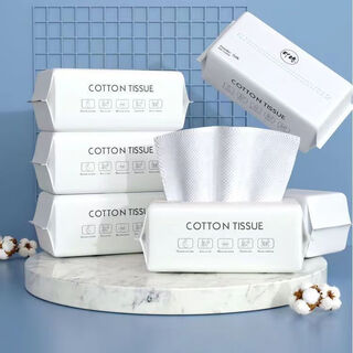 Disposable face towel pure cotton thickened removable cotton soft towel dry and wet makeup remover cleansing towel baby face towel -* 600 pieces 15*20 pearl pattern 6 pack