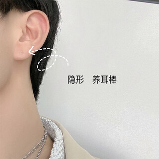 Core luxury transparent earrings for men single mini invisible plastic earrings for women ear sticks to support ear holes for sleeping without removing ear sticks for your boyfriend 10 pairs of round heads