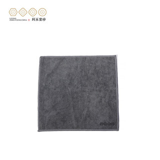 Centenary liyong tea set accessories small tea towel water-absorbent towel for pot care quality tea towel for wiping pot and pot towel gray cotton tea towel tea towel - gray