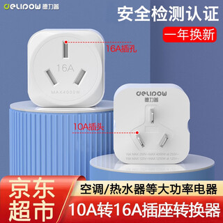 Delipow 10a to 16a socket converter air conditioner water heater household oil tank and other high-power power conversion plug 10a to 16a plug testing and certification safer electricity use