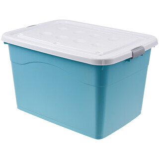 Chenzhi shangpin storage box extra large plastic box for household products wholesale storage box clothes storage box dormitory thickened organizing box crystal blue 80# (length 47* width 34* height 27.5cm)