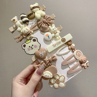 Beautiful princess children's hair clip girl side bangs clip baby rainbow tiara little princess cute broken hair bb clip duckbill clip