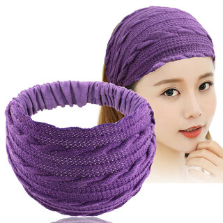 Capuchin monkey forehead protector, forehead wiper, female air-conditioned room head protector, warm headscarf to cover gray hair, confinement headband, postpartum headgear, purple