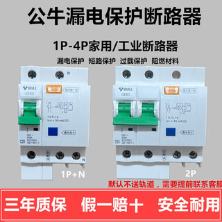 公牛（BULL）公牛BULLLE老款63a空气开关带漏电保护32a空调家用2p断路器漏保 63A 2P