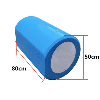 Lzjvlzjv breeding cage pontoon water platform fish farming box floating barrel fishing foam boat round plastic floating platform to block pollution 50*80 ultra-high density sealing film buoyancy 135 kg l