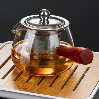 Lecali side handle teapot fair cup glass teapot tea water separation filter tea maker household tea set tea cup set side handle fair cup with filter lid 380ml