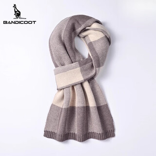 Kangaroo (daishu) cashmere men's scarf winter 2025 new warm gift for boyfriend birthday gift box scarf for men coffee color