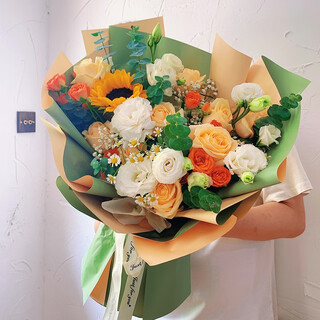Xinyi flower express roses, sunflowers and carnations bouquets birthday gifts nationwide delivery sunflowers champagne roses mixed bouquets
