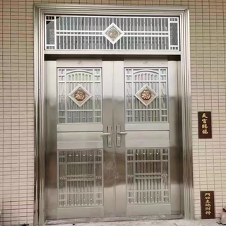 JRB家瑞堡不锈钢大门玫瑰金双开门农村自建房进户大门家用乡村别墅入户大门 双开门款式16