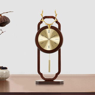 Cairns new chinese style light luxury deer head table clock living room home fashion clock ornaments chinese style creative desktop clock 1006aa-small-radio wave automatic synchronization movement