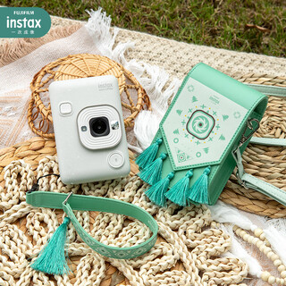 Instax fuji instax nomad series mini liplay hand strap camera bag set grass green