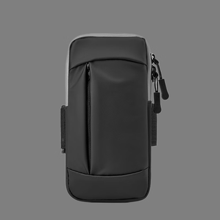 Oudu running and mountaineering mobile phone arm bag outdoor sports pu leather waterproof 7-inch arm strap fitness cycling equipment wrist bag black under 7 inches