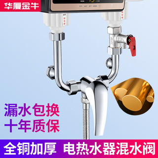 Huaxia taurus all-copper electric water heater mixing valve switch hot and cold surface-mounted u-shaped faucet shower mixing valve universal accessories alloy b water heater faucet