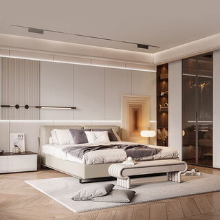 Lin's home whole house customized home wardrobe customized bedroom customized master bedroom wardrobe light luxury large cloakroom cabinet combination customized gold