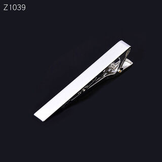 Tie clip men's formal wear black simple korean style metal collar clip business professional security tie clip silver