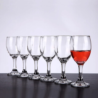 Xinyue thickened lead-free glass small tall red wine glasses 6 pieces set 2 liang and a half white wine 3 liu for hotel and restaurant goblets 2 liang and a half 125ml 6 pieces