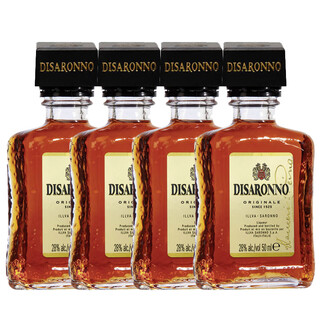 野格 洋酒 威士忌 朗姆酒伏特加小瓶酒版鸡尾酒便利店调配基酒 帝萨诺杏仁味利口酒50ml*4瓶