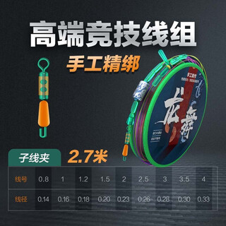 Japan imported original silk fishing line set main line set complete set of finished product tied for taiwan fishing crucian carp high-end competitive pe b-long wuzi line style 5 rolls 2.7 meters 0.8 size