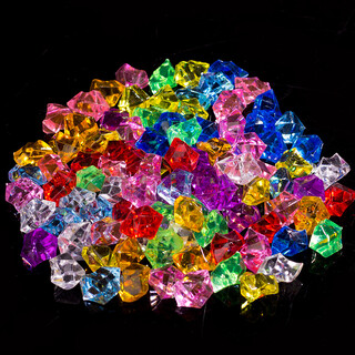 Rongxia children's crystal gem playground toy diamond grain princess gem amblyopia training colorful decoration crystal stone mixed color (18mm*25mm) 100 pieces