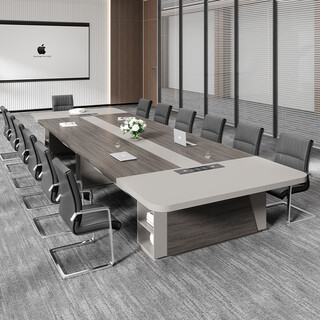 会议桌长桌办公桌会议室培训桌椅组合简约现代长条桌子大型洽谈桌 2000*1000*750【可坐6-8人】