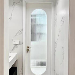 Renjuyi french cream style solid wood composite minimalist bedroom interior door set door bathroom toilet kitchen door room door paint-free door (including measurement package installation)