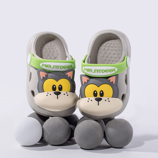 Fawn milly's new summer cute puppy super cute outdoor clogs for boys and girls soft-soled children's slippers light gray cat 16 160 shoe inner length 16cm recommended foot length 15.5c