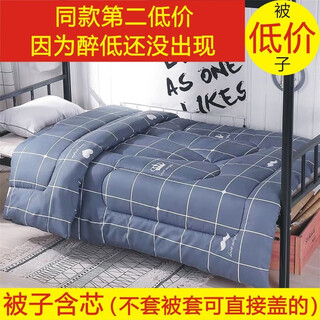 Student dormitory dormitory quilt wholesale and retail single winter quilt thickened spring and autumn double quilt quilt core 150 width cm * 200 length cm weight about 5 jin jin equals 0.5 kg