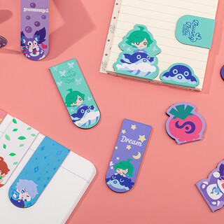 King of glory q cute half-fold bookmark dream king peripheral metal cute anime elementary school student creative stationery personalized gift birthday anniversary graduation gift