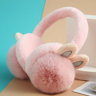 Barb flute earmuffs women's winter cute warm earmuffs earmuffs korean version student cartoon children's outdoor antifreeze ear hats light pink