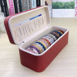 High-end jewelry box, toy bracelet, rosewood jewelry bracelet storage box, gold bracelet box display, large capacity storage, red