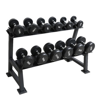 Jerrick dumbbell rack jm322 dumbbell commercial fixed round head gym dumbbell set 6 pairs of dumbbell rack + 105kg dumbbell