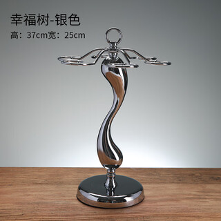Hua anjia red wine glass holder ornaments european style goblet holder upside down modern simple wine glass hanging household 6 pieces happy tree silver does not include wine glasses