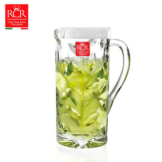 Rcr nordic style light luxury glass modern simple high-looking juice cup home hospitality drinking cup kettle set leaf pattern 1.2l single pot white