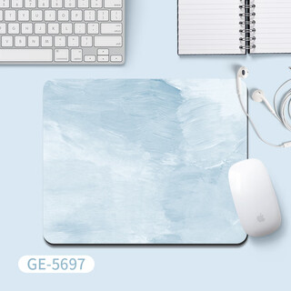 Fansong small fresh mouse pad creative watercolor boys and girls office home computer keyboard pad good-looking student desktop pad office game mouse pad small square mouse pad ge-5697 ice blue 2mm 260x210mm
