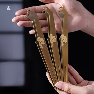 Guge yuanzuo tea clip household copper single kung fu tea set accessories non-slip tea cup tea leaf clip tea tweezers tea ceremony tool xiangyun tea clip