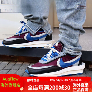 NIKE耐克耐克 Sacai X Nike LDV WAFFLE 三方联名鞋运动跑鞋 黑灰蓝解构DJ4877-600 41