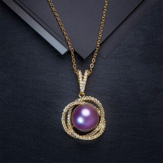 Oliveira oliveira purple edison pearl pendant c1-2403 2403
