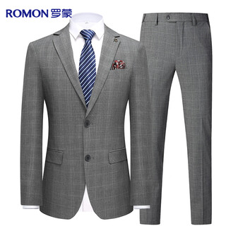 Luo meng suit men's four seasons business casual professional formal suit suit groom suit wedding suit men's suit